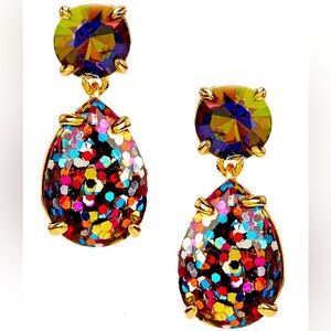 KATE SPADE NEW YORK ♠️ SHINE ON MULTI GLITTER TEARDROP EARRINGS